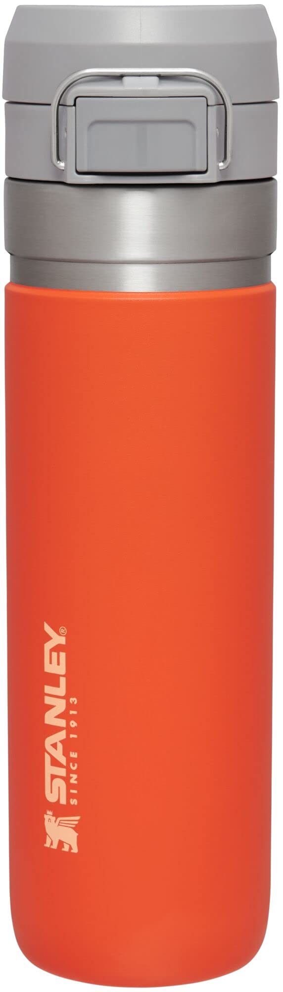 STANLEY Quick Flip GO Water Bottle 24 oz | Push Button Lid | Leakproof and Packable for Travel and Sports | Insulated Stainless Steel | BPA-Free | Tigerlily