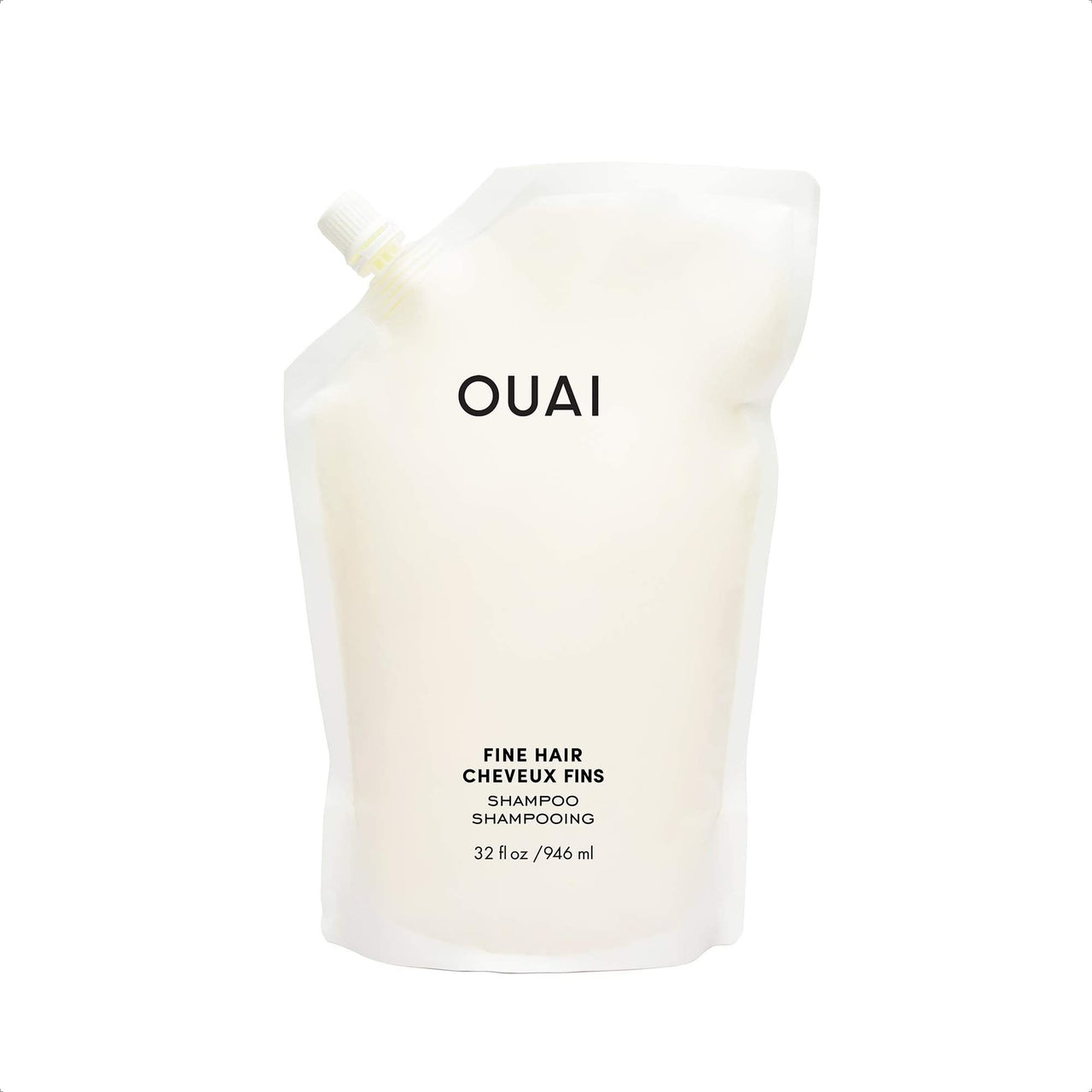 OUAI Fine Shampoo Refill - Volumizing Shampoo with Strengthening Keratin, Biotin & Chia Seed Oil for Fine Hair - Delivers Weightless Body - Paraben, Phthalate & Sulfate Free Hair Care (32 Fl Oz)