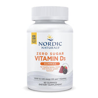 Thumbnail for Nordic Naturals Zero Sugar Vitamin D3 Gummies, Wild Berry - 60 Gummies - 1000 IU Vitamin D3 - Great Taste - Healthy Bones, Mood & Immune System Function - Non-GMO - 60 Servings