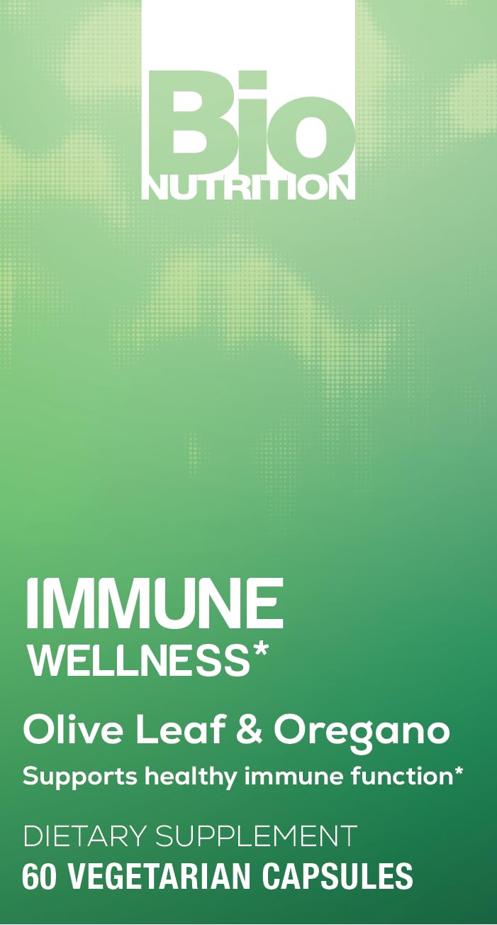 Bio Nutrition Immune Wellness, Olive Leaf & Oregano, 60 Vegetarian Capsules