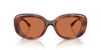 Image 1 of COACH Sunglasses HC 8391 U 577473 Caramel Tortoise/Brown Solid Polyamide Stand