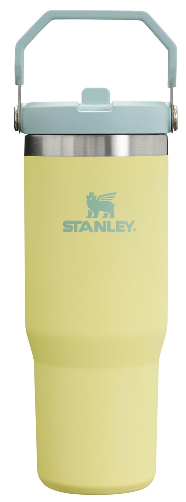 Stanley IceFlow Flip Straw Tumbler with Handle 30 oz | Twist On Lid and Flip Up Straw | Leak Resistant Water Bottle | Insulated Stainless Steel |BPA-Free | Pomelo