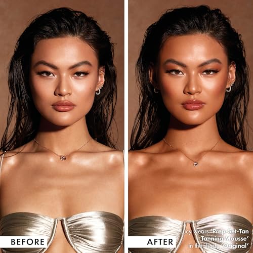 ICONIC LONDON Prep Set Tan Mousse | Long Lasting, Sun Kissed Skin, Bronze Glow, Cruelty-Free, Vegan Makeup, Original