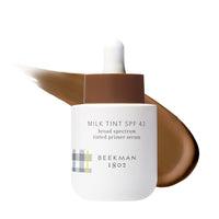 Thumbnail for Beekman 1802 Milk Tint Face Primer SPF 43, Deepest - Oxybenzone Free - 1 oz - Tinted Mineral SPF, Makeup Primer & Moisturizer - Blends Seamlessly - Good for Sensitive Skin - Cruelty Free
