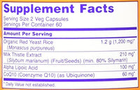 Thumbnail for NOW Foods 600mg Red Yeast Rice & 30mg Coq10, 120 caps (pack of 2)