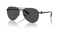 Thumbnail for COACH Sunglasses HC 7128 934487 Shiny Black/Grey Solid Polyamide Standard