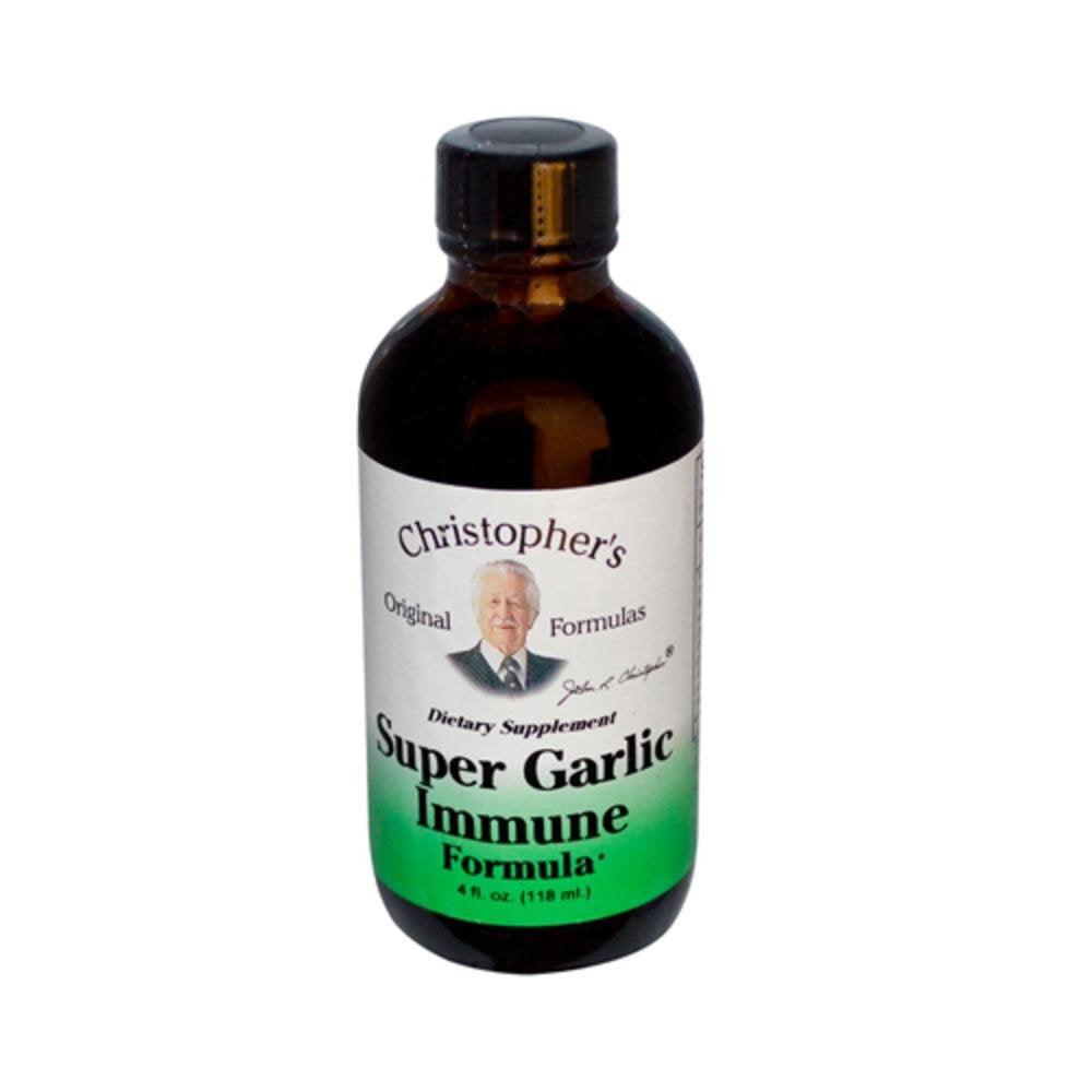 Christopher's Original Formulas Super Garlic Immune Syrup | 4 fl oz | Traditional Herbal Blend | Pure, No Fillers or Chemicals | USA Made