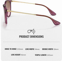 Thumbnail for Ray-Ban RB4171 ERIKA CLASSIC Phantos Shaped Non-Polarized Sunglasses for Women – Includes Official RAYBAN Eyewear Kit – Ideal Formal & Casual Wear Sunglasses – Pink Gradient Brown Lens
