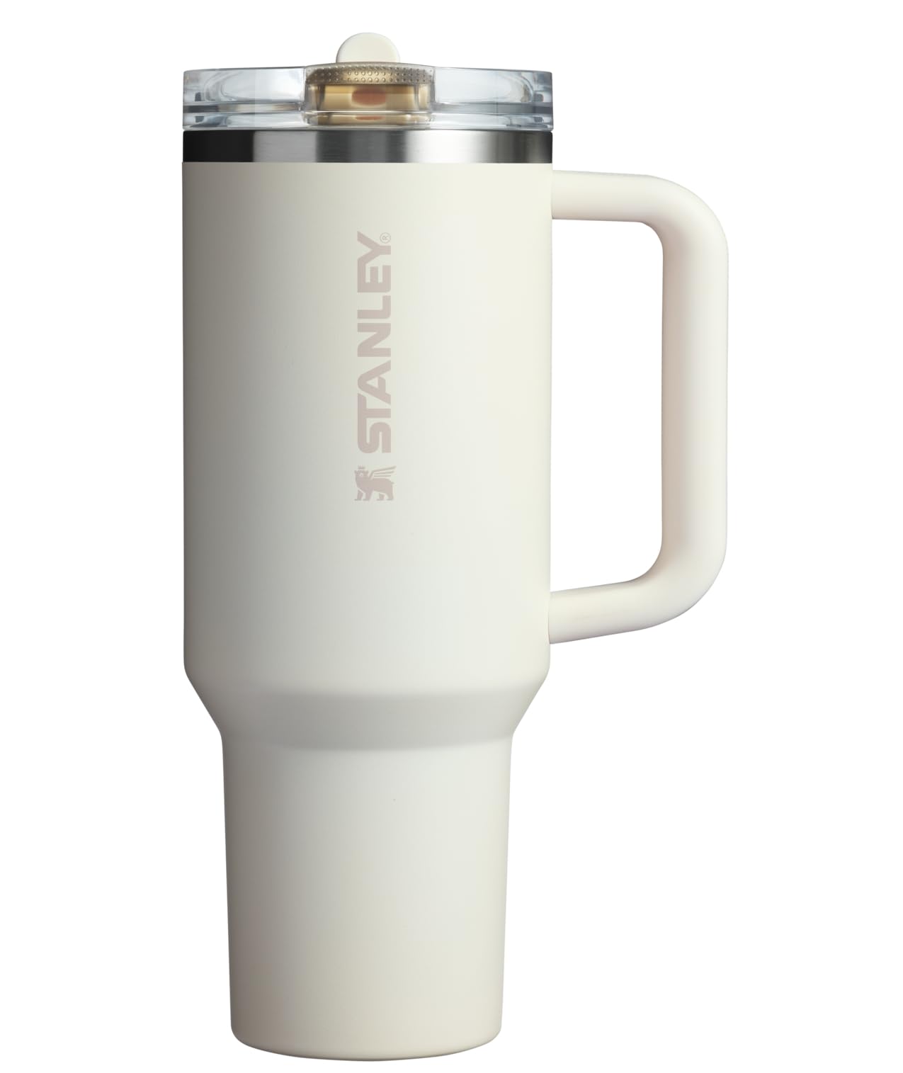 STANLEY Quencher ProTour Flip Straw Tumbler with Leakproof Lid 40 oz | Built-In Straw and Handle | Cup Holder Compatible for Travel | Insulated Stainless Steel Cup | BPA-Free | Cream