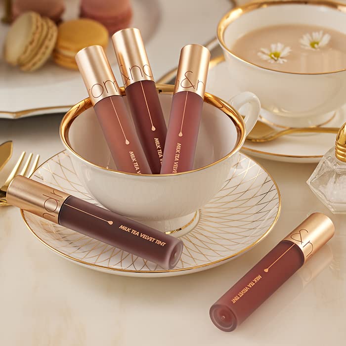 rom&nd MILK TEA VELVET TINT |MLBB|matte liquid lipstick| super stay matte ink| k-beauty|cosmetics|warm color,0.15oz (07 ROSE TEA)