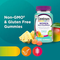Thumbnail for Centrum Women’s Multivitamin Gummies, Immune, Energy, Healthy Appearance Support, 100 Count, 50 Day Supply
