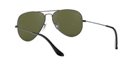 Thumbnail for Ray-Ban RB3025 Classic Aviator Sunglasses, Gunmetal/Polarized G-15 Green, 62 mm