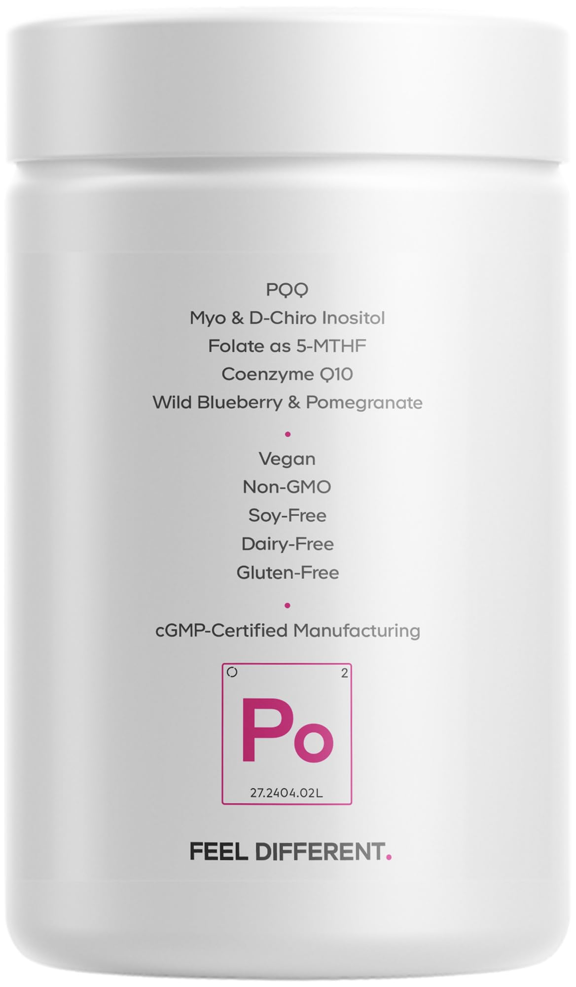 Codeage PQQ Ovarian Harmony+ Supplement - PQQ (Pyrroloquinoline Quinone), Myo-Inositol & D-Chiro-Inositol 40:1 Blend, Folate 5-MTHF, CoQ10, Wild Blueberry - Liposomal Delivery - Non-GMO - 120 Capsules