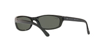 Thumbnail for Ray-Ban Men's RB4115 Rectangular Sunglasses, Black/Polarized Green, 57 mm
