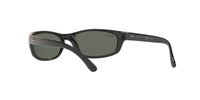 Thumbnail for Ray-Ban Men's RB4115 Rectangular Sunglasses, Black/Polarized Green, 57 mm