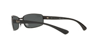 Thumbnail for Ray-Ban RB3364 Metal Rectangular Sunglasses, Black/Polarized Green, 62 mm