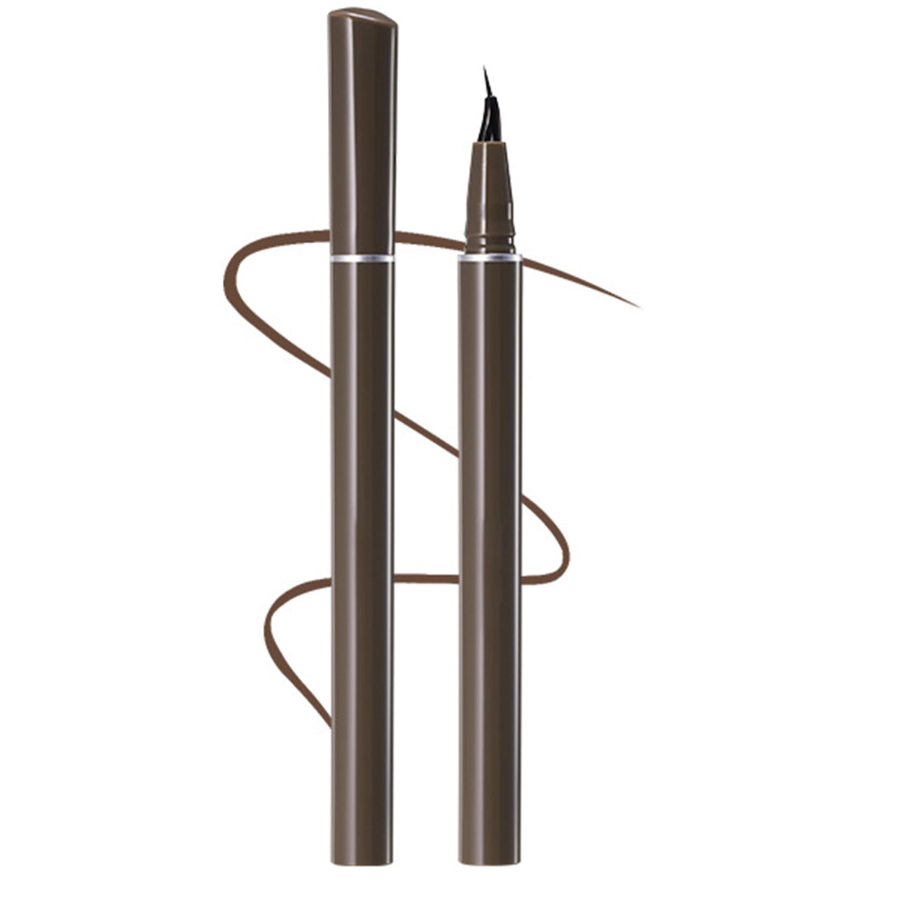 Liquid Eyeliner, Ultra Fine Liquid Eyeliner Waterproof with Smooth Strong Fibres, Smudge-proof, Longwearing, Smooth Eye Liners with Ultra-Fine Tip (#03 Medium Brown Upgrade)