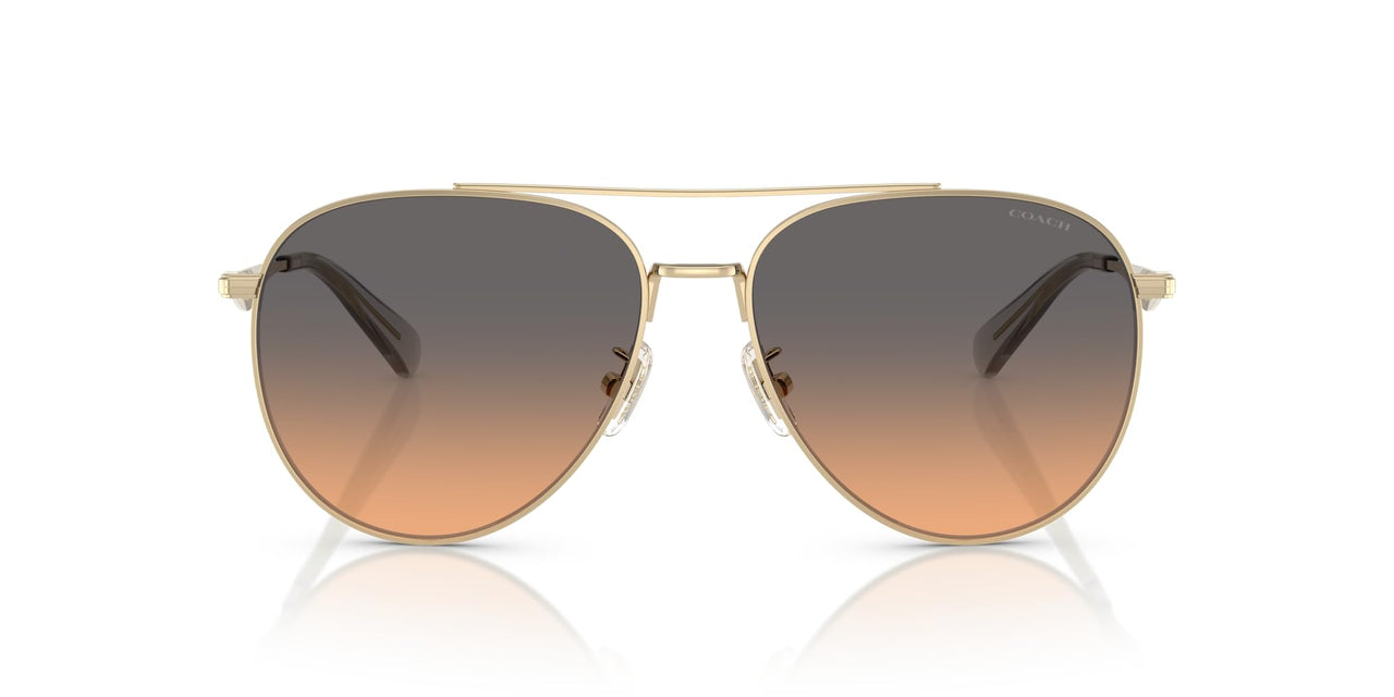 COACH Sunglasses HC 7169 900518 Shiny Light Gold/Smokey Peach Gradient Polyami