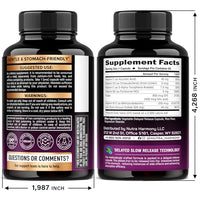 Thumbnail for Iron Supplement for Women - Iron 65mg (Ferrous Sulfate 325mg) - Stomach Friendly | Slow Release Iron | High Absorption - Vitamins C, D3, B6, B12 & Folate - Iron Level & Energy Support - 60 Capsules