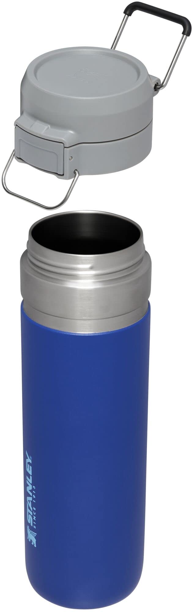 STANLEY Quick Flip GO Water Bottle 24 oz | Push Button Lid | Leakproof and Packable for Travel and Sports | Insulated Stainless Steel | BPA-Free | Lapis