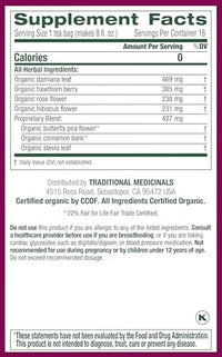 Thumbnail for Traditional Medicinals Organic, Rosy Mood, Damiana & Butterfly Pea Flower - Uplifting Mood Support - Kosher, Non-GMO, Caffeine-Free, Compostable - 96 Tea Bags (6 Packs of 16)