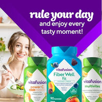 Thumbnail for Vitafusion Fiber Well Fit Gummies Supplement, 90 Count (Packaging May Vary)