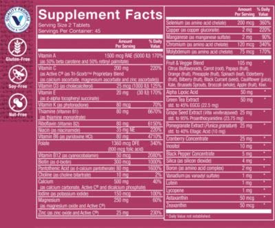 The Vitamin Shoppe Ultimate Woman No Iron Multivitamin (90 Tablets)