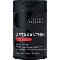 Thumbnail for Sports Research Triple Strength Astaxanthin Supplement (6mg) with Organic Coconut Oil for Antioxidant Activity, Skin & Eye Health Support - Non-GMO Verified & Gluten Free - 120 Softgels