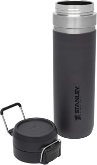 Thumbnail for Stanley Quick Flip GO Water Bottle 24 oz | Push Button Lid | Leakproof and Packable for Travel and Sports | Insulated Stainless Steel | BPA-Free | Charcoal