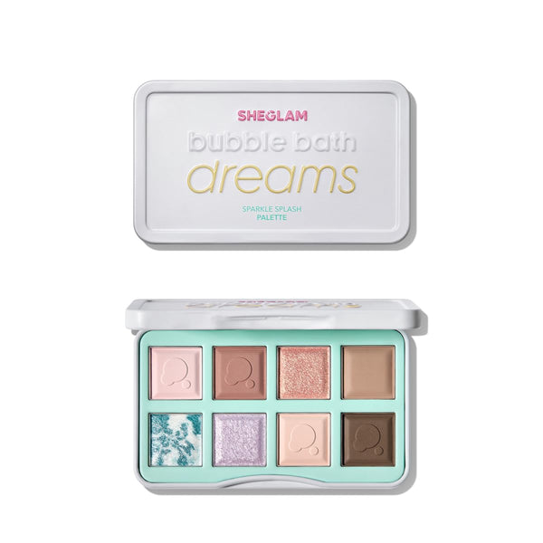 SHEGLAM Sparkle Splash Palette 8 Color Soft Matte Shimmer Glitter Pigment Pallete