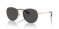 Thumbnail for COACH Sunglasses HC 7163 934687 Shiny Light Gold/Black Grey Solid Polyamide St
