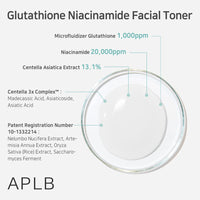 Thumbnail for APLB Glutathione Niacinamide Facial Toner | LIPO GLUTA NIAC CEN™ 15.2% 5.41 FL.OZ/Korean Skincare, Replenishing Moisture, Revitalize for Gentle and Improve Skin Texture Through Niacinamide