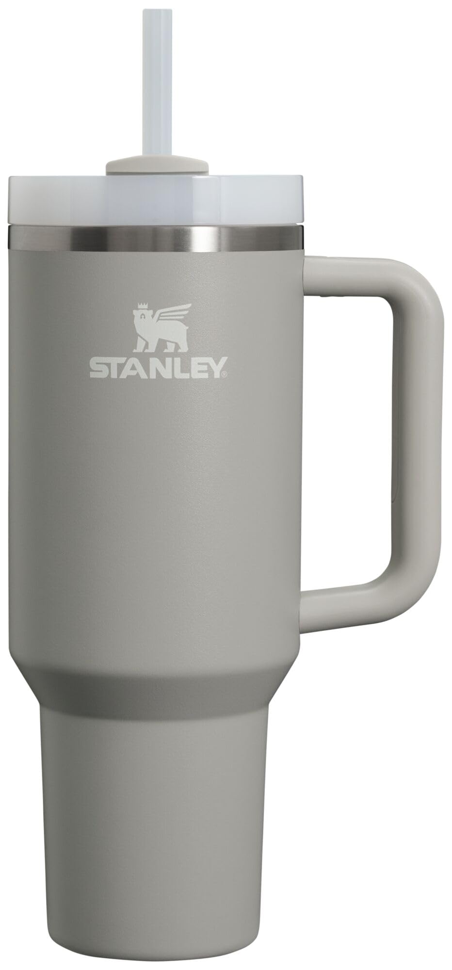 Stanley Quencher H2.0 Tumbler with Handle and Straw 40 oz | Flowstate 3-Position Lid | Cup Holder Compatible for Travel | Insulated Stainless Steel Cup | BPA-Free | Ash