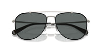 Thumbnail for COACH Sunglasses HC 7164 936881 Satin Gunmetal/Black Grey Solid Polar Policarb