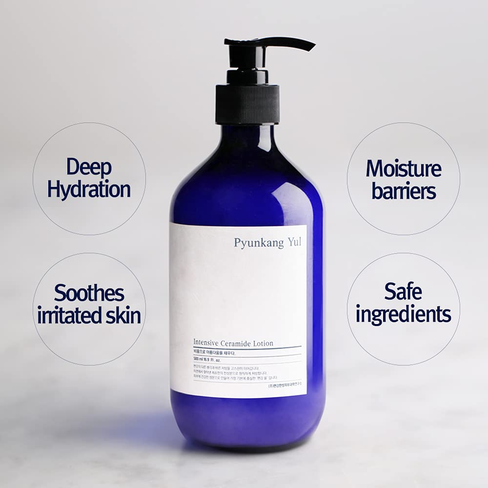 Pyunkang Yul PKY Intensive Ceramide Body Lotion, Non-Greasy, Minimal Ingredients, Zero-Irritation, Korean Skincare (500ml, 16.9 Fl.Oz)