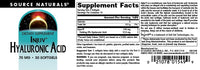 Thumbnail for Source Naturals Hyaluronic Acid Injuv 70mg - 30 Softgels