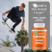 Thumbnail for Qunol Turmeric Curcumin with Black Pepper & Ginger, 2400mg Turmeric Extract with 95% Curcuminoids, Extra Strength Supplement, Enhanced Absorption, Joint Support Supplement, 105 Count