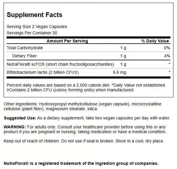 Swanson Prebiotic + Probiotic Fiber - Natural Supplement Promoting Digestive System & Immune Health Support - Aids Regularity & GI Tract Health - (60 Capsules, 500 Million CFU Each)