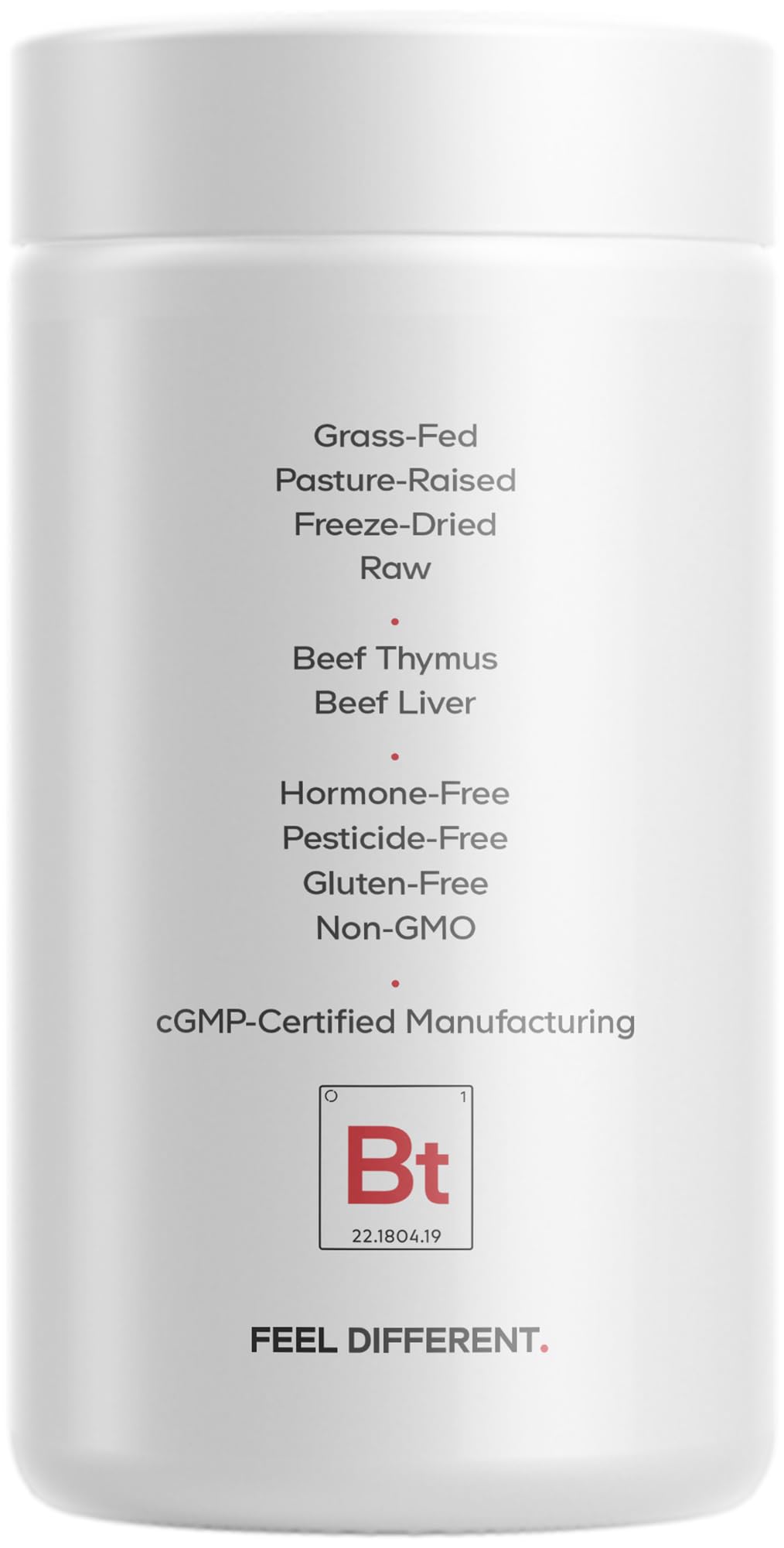 Codeage Grass Fed Beef Thymus Supplement Superfood, Freeze Dried, Non-Defatted, Desiccated Thymus & Liver Pills, Glandulars Meat, Pasture Raised Beef Vitamins, Non-GMO, 180 Capsules