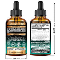 Thumbnail for USDA Organic Lymphatic Drainage Supplement - Echinacea | Elderberry | Dandelion | Rosehip | Cleavers | Calendula | Burdock - Made in USA - Lymph System Drops - Immune Support, Cleanse & Detox, 2 fl oz
