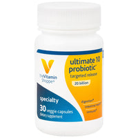 Thumbnail for The Vitamin Shoppe Ultimate 10 Probiotic 20 Billion, Targeted Release, Supports Digestion, Immune and Intestinal Health (30 Veggie Capsules)