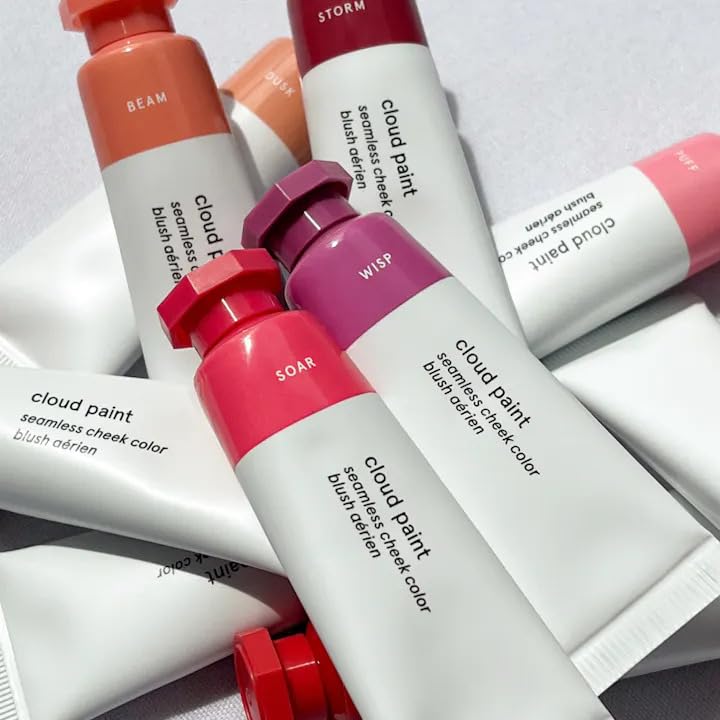 Glossier Cloud Paint Seamless Cheek Color (Haze is a deep berry)