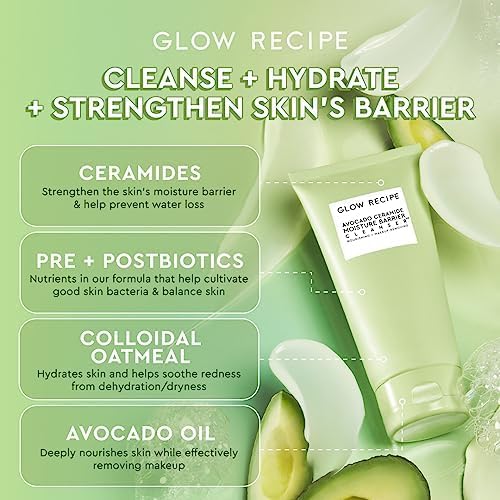 Glow Recipe Avocado Ceramide Moisture Barrier Face Cleanser for Dry Skin