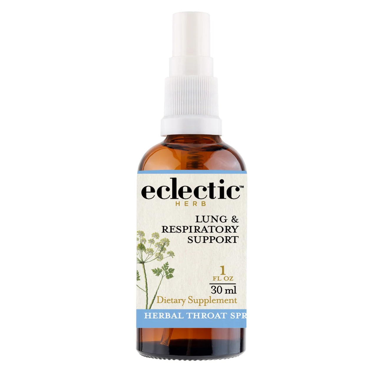 Eclectic Herb - Lung & Respiratory Support Herbal Throat Spray | Immune Support | Chest, Cough & Respiratory | Lomatium OSHA | Natural, Vegan, Non-GMO, Gluten Free (1 fl oz | 30 ml)