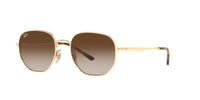 Thumbnail for Ray-Ban Unisex RB3682 Square Sunglasses, Gold/Gradient Brown, 51 mm