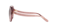 Thumbnail for Coach HC8323U Universal Fit Sunglasses, Transparent Pink Ombre/Brown Pink Gradient, 56 mm