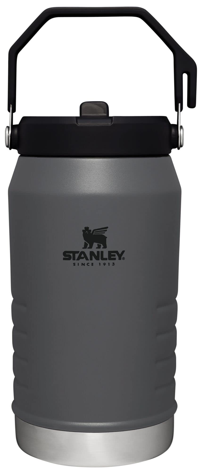 Stanley IceFlow Flip Straw Jug with Handle 64 oz| Twist On Lid and Flip Up Straw | Leak Resistant for Travel and Sports | Insulated Stainless Steel |BPA-Free |Charcoal