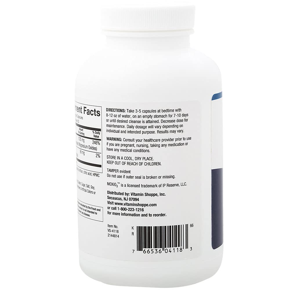 The Vitamin Shoppe Oxygen Cleanse, The Oxygenating Digestive System Cleanser with Magnesium and Potassium (180 Veggie Capsules)