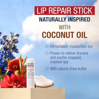 Thumbnail for Aquaphor Naturally Inspired Lip Repair Stick with Coconut Oil and Natural Shea Butter, Hydrating Lip Balm Stick Immediately Relieves Dryness and Soothes Chapped Lips, 0.17 Oz Stick
