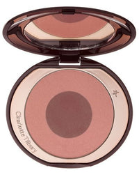 Thumbnail for CHARLOTTE TILBURY Cheek to Chic Swish & Glow Blusher in Sex on Fire - Powder - Luminous Finish - Pink - Compact Palette